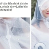 Áo mưa trong suốt Hàn Quốc dày, kèm kính che mắt thời trang cánh dơi 1+2 đầu – Giá 72.000 5