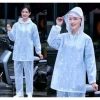 Áo mưa trong vân dập Hoa Tuyết cao cấp - Chống thấm, gấp gọn, chỉ 97k