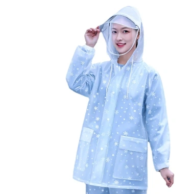 Áo mưa trong vân dập Hoa Tuyết cao cấp - Chống thấm, gấp gọn, chỉ 97k 6