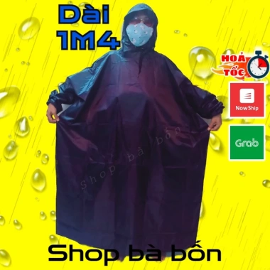 Áo mưa trùm kín người vải dù siêu dày, bít loại to, siêu bền - chỉ 28.000đ
