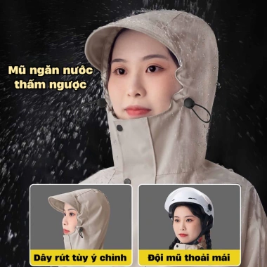 Áo mưa vải Oxford bền, chống thấm, nhanh khô – An toàn khi đi xe máy, xe điện, giá chỉ 158.000₫