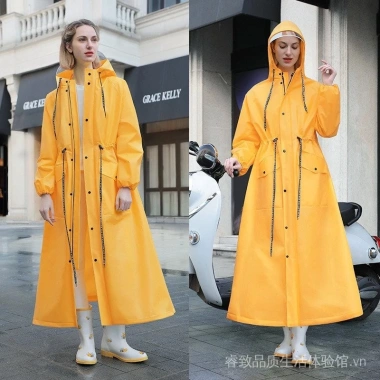 Áo mưa xe đạp điện người lớn, poncho toàn thân dài, chống mưa mạnh, unisex, giá sỉ Q1IG