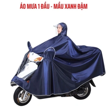 Áo mưa xe máy 1-2 người che phủ toàn thân kèm kính chắn mưa tiện lợi - Giá chỉ 79.000 VND