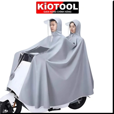 Áo mưa xe máy Kiotool vành đôi che chắn nước, dùng điện thoại dễ dàng – 119k
