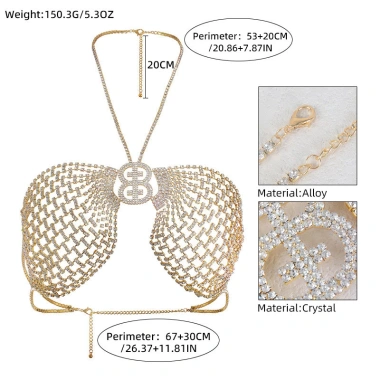 Áo ngực dây xích kim cương sang trọng, bikini gợi cảm, quần lót thời trang 369.783đ