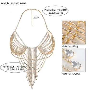 Áo ngực dây xích kim cương sang trọng, bikini gợi cảm, quần lót thời trang 369.783đ