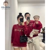 Áo nỉ đỏ Tết cho bố mẹ và bé - Chất nỉ dày dặn, không phai xù, giảm còn 69.000đ 9