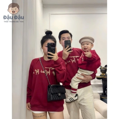 Áo nỉ đỏ Tết cho bố mẹ và bé - Chất nỉ dày dặn, không phai xù, giảm còn 69.000đ 9 Áo nỉ đỏ Tết cho bố mẹ và bé - Chất nỉ dày dặn, không phai xù, giảm còn 69.000đ 9