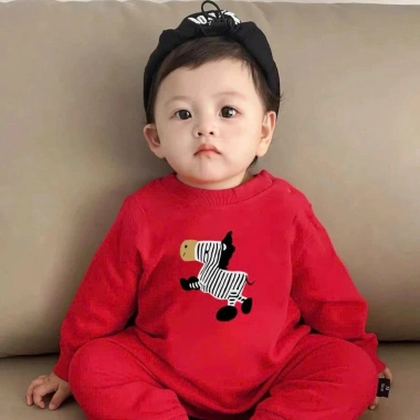 Áo Nỉ Gia Đình Noel Tết In Hình Ngựa Vằn Đỏ Dày Dặn Form Rộng Thoải Mái SP74 185.000 VND