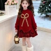 Áo nỉ lông cừu bé gái 2.026 màu bạc ấm áp - Quần áo trẻ em Tết Nguyên Đán giảm giá 7