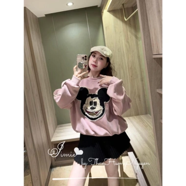 Áo nỉ nữ dài tay in hình Mickey đa màu sắc - Jully Clothes giảm giá 99k