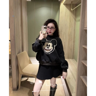 Áo nỉ nữ dài tay in hình Mickey đa màu sắc - Jully Clothes giảm giá 99k