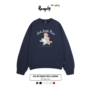Áo Nỉ Sweater Loopie Club BST336 Hình Loli Cute, Chất Lông Cào, Form Rộng, Giá 85k