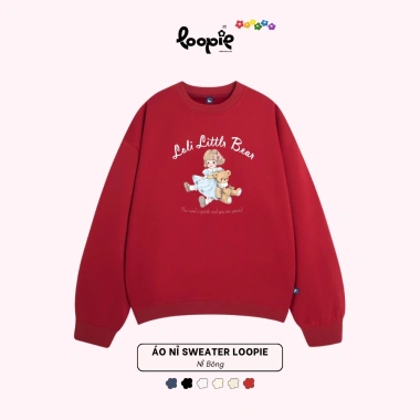 Áo Nỉ Sweater Loopie Club BST336 Hình Loli Cute, Chất Lông Cào, Form Rộng, Giá 85k