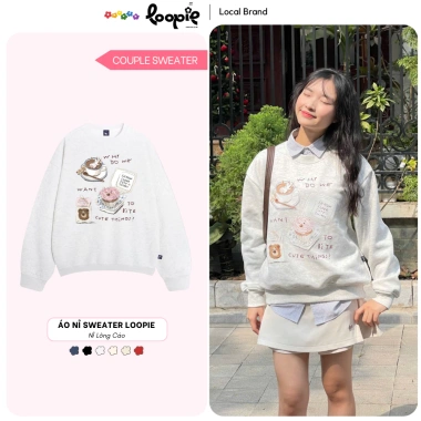 Áo Nỉ Sweater LOOPIE POP LP380 Why Do Me Form Rộng Y2K Cute - Sẵn Hàng Tết 2.026 Giá 145k Áo Nỉ Sweater LOOPIE POP LP380 Why Do Me Form Rộng Y2K Cute - Sẵn Hàng Tết 2.026 Giá 145k