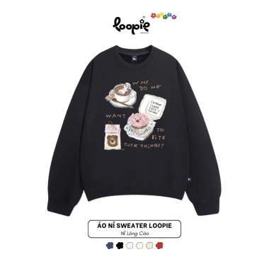 Áo Nỉ Sweater LOOPIE POP LP380 Why Do Me Form Rộng Y2K Cute - Sẵn Hàng Tết 2.026 Giá 145k