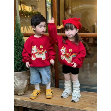 Áo nỉ Tết Bính Ngọ 2.026 cho bé trai, bé gái – nỉ mềm, giữ ấm, đi chơi, chỉ 119k 3
