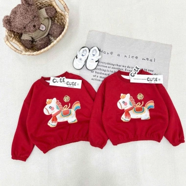 Áo nỉ Tết Bính Ngọ 2.026 cho bé trai, bé gái – nỉ mềm, giữ ấm, đi chơi, chỉ 119k 6