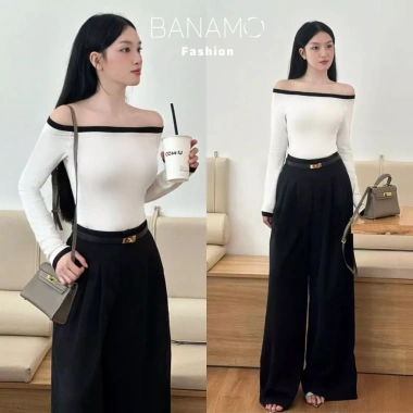 Áo nữ BIGSIZE Banamo Fashion trễ vai dài tay phối viền quyến rũ Giá 139.000₫ 6 Áo nữ BIGSIZE Banamo Fashion trễ vai dài tay phối viền quyến rũ Giá 139.000₫ 6