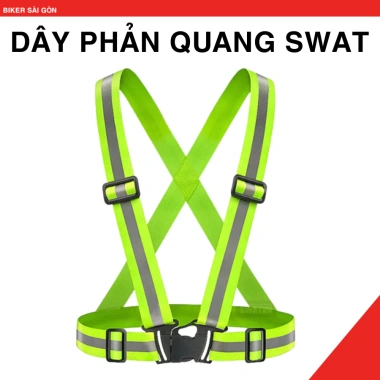 Áo Phản Quang Swat Đi Phượt Dây Đai Thun Đêm Chữ A Biker Sài Gòn - An Toàn Lái Xe