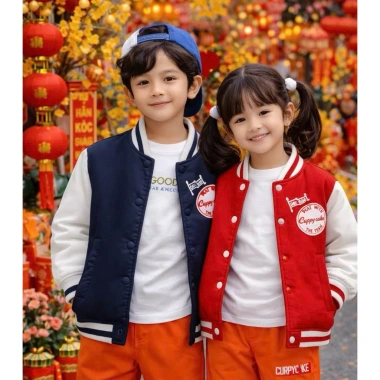 Áo phao bomber lót lông cá tính, trẻ trung, ấm áp cho bé dịp Tết - 293.020₫