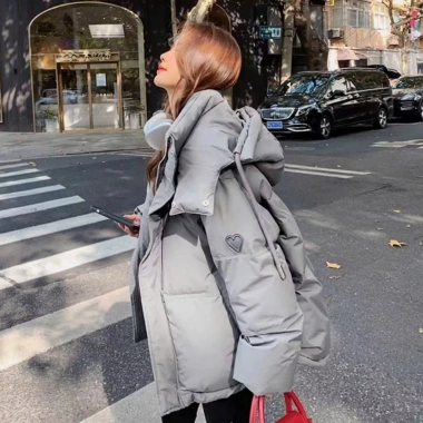 Áo Phao Mùa Đông Unisex Dáng Rộng 5S-MANIA Hình Trái Tim Size 40-80kg Giá Giảm 188.750 VND 6