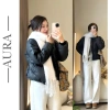 Áo phao nữ Hàn Quốc dáng ngắn croptop AURA vải mềm mướt - áo khoác mùa đông giá 182k 5
