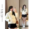 Áo phao nữ Hàn Quốc dáng ngắn croptop AURA vải mềm mướt - áo khoác mùa đông giá 182k 7