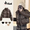 Áo phao nữ vải da Loại 1 bảo hành 2 năm KIUTI - áo khoác mùa đông basic đẹp 5