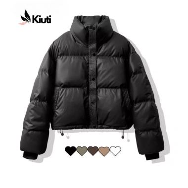 Áo phao nữ vải da Loại 1 bảo hành 2 năm KIUTI - áo khoác mùa đông basic đẹp