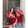 Áo phông đỏ Ngựa đồng tiền vàng Tết 2.026 cho mẹ bé - Gia đình loại 1, giá 135k 6