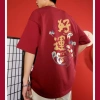 Áo phông tròn cổ MIEMIE in cá Koi sáng tạo - Đường phố Tết Trung Quốc, COD 24h, 60.000 VND 2
