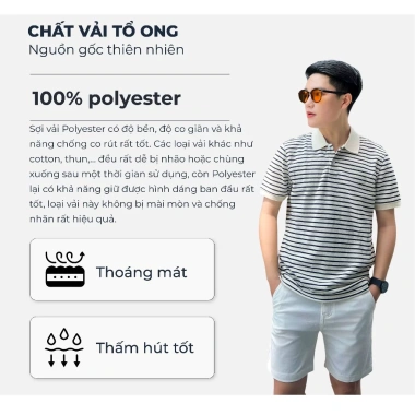 Áo Polo Nam BTM Striped Shirt Vải Pique Cá Sấu Kẻ Ngang Slimfit Mã 8.563 239k 2
