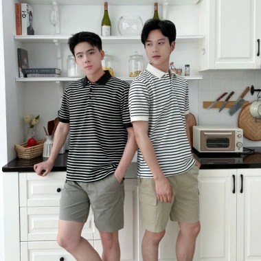 Áo Polo Nam BTM Striped Shirt Vải Pique Cá Sấu Kẻ Ngang Slimfit Mã 8.563 239k 5