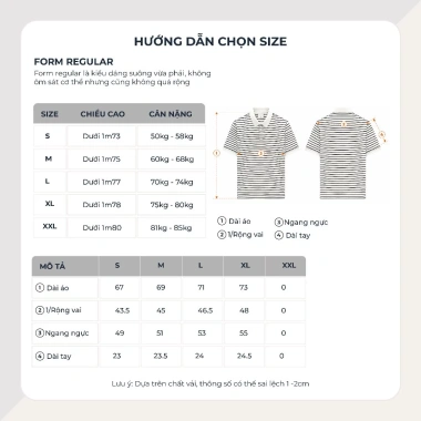 Áo Polo Nam BTM Striped Shirt Vải Pique Cá Sấu Kẻ Ngang Slimfit Mã 8.563 239k 9