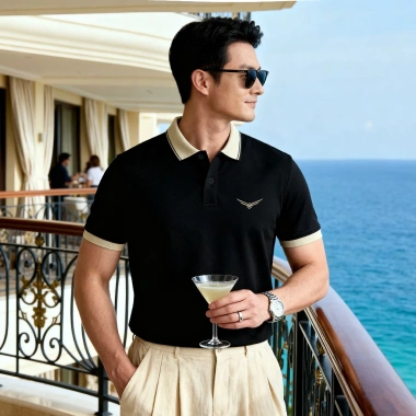 Áo polo nam cao cấp DAVIN EAGLE FeelMax thoáng mát, sang trọng Tặng hộp quà SIXMEN