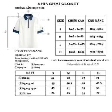 Áo Polo Nam Cao Cấp Phối Jeans Cotton Lạnh RegularFit Tinh Tế - SHINGHAI 319k 9