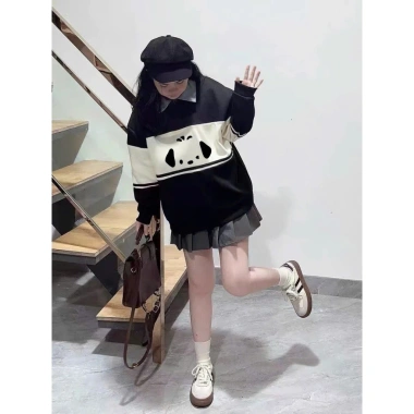 Áo Polo Sweater Hình Cún Cute, Rộng, Nỉ Bông Dài Tay, Cổ Ulzzang Hàn Quốc - 139k 7 Áo Polo Sweater Hình Cún Cute, Rộng, Nỉ Bông Dài Tay, Cổ Ulzzang Hàn Quốc - 139k 7