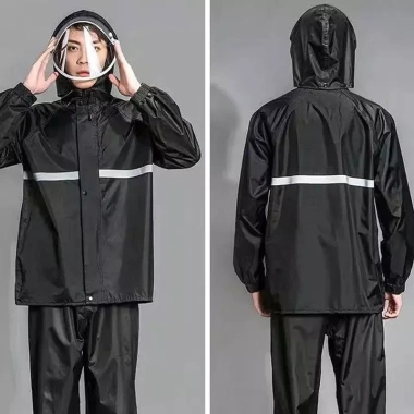 Áo Quần Mưa 2 Lớp Oxford Dài Dáng, Chống Bão, Thoáng Khí, Bảo Vệ Toàn Thân Nam Nữ - 127k