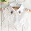 Áo Ren Cổ Đính Đá Sang Trọng, Áo Sơ Mi Thời Trang Nữ Giảm 17% 2