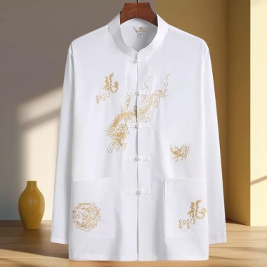 Áo sơ mi nam dài tay phong cách Hanfu, thời trang xuân hè người cao tuổi, lễ hội & Tết, giảm còn 363.273₫ 9 Áo sơ mi nam dài tay phong cách Hanfu, thời trang xuân hè người cao tuổi, lễ hội & Tết, giảm còn 363.273₫ 9