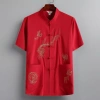 Áo sơ mi nam dài tay phong cách Hanfu, thời trang xuân hè người cao tuổi, lễ hội & Tết, giảm còn 363.273₫ 10