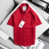 Áo sơ mi nam tay ngắn ZARA đỏ cotton lụa chống nhăn - Giá ưu đãi 200k Đón Tết