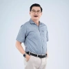 Áo sơ mi trung niên ngắn tay vải lụa cao cấp Tomen họa tiết đơn giản giá 69.000 VND 3