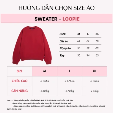 Áo Sweater Bánh Sừng Bò Loopie Club Nỉ Lông Cáo - Tết 2.026 Giá 145k Giao Ngay