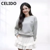 Áo Sweater CELIDO Thêu Boxy Nỉ 2 Da, Form Rộng Tay Lỡ, Cao Cấp Diện Tết 2.026 Siêu Xịn 5