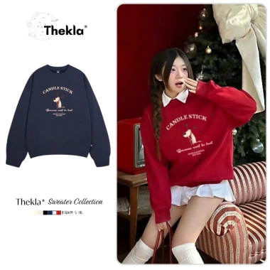 Áo Sweater Chữ Candle THEKLA Nỉ Lông Cáo Dày Dặn BST164 - Thiết Kế 2.026 Giá 85.000đ Giao Ngay