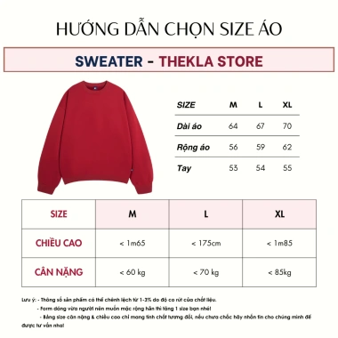 Áo Sweater Chữ Phép Màu THEKLA Nỉ Lông Cáo Dày Dặn BST268 - Thiết Kế 2.026, Giá 145k Giao Nhanh