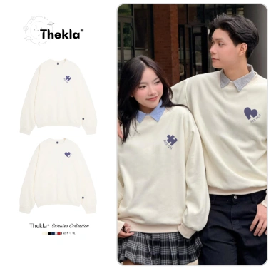 Áo Sweater Couple THEKLA BST198 Hình Mảnh Ghép Nỉ Lông Cáo Cao Cấp Form Rộng Dày Dặn - Giá 144.900