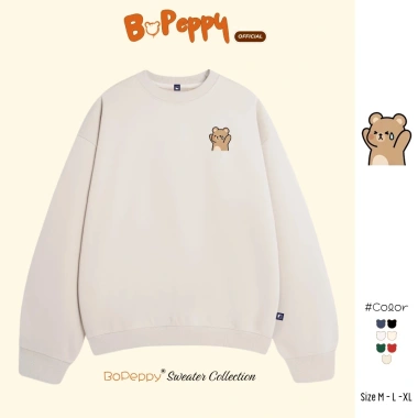 Áo Sweater Couple Thỏ Gấu BOPEPPY - Áo Nỉ Đôi, Lông Cáo Mềm Mịn, Giao Ngay 149k 7